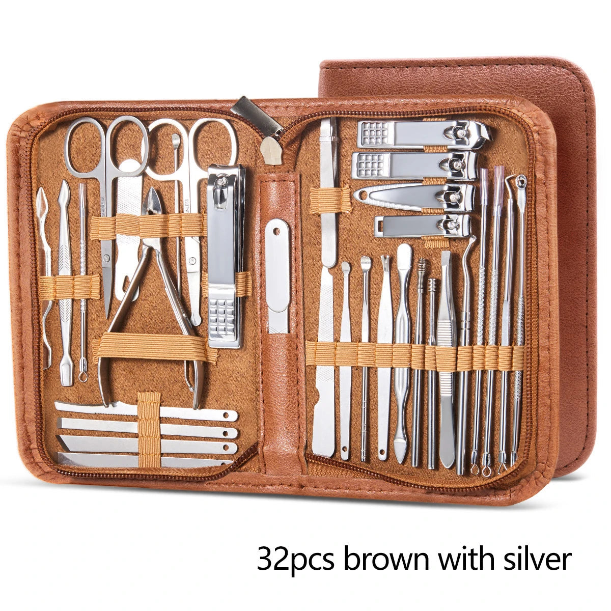 32 Pieces Manicure Pedicure Nail Care Set Cutter Clippers Tool Kit For Women Men