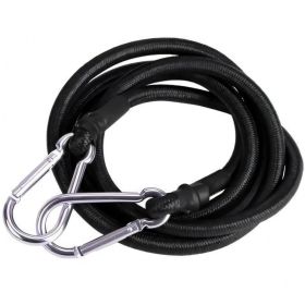 Bungee Cords with 2 Carabiner Clips 47" 120cm 8mm Strong Elastic Straps Hooks
