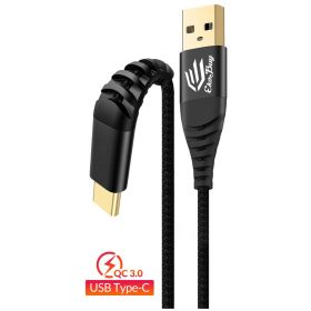Nylon Braided USB Type C Cable 1m - Black
