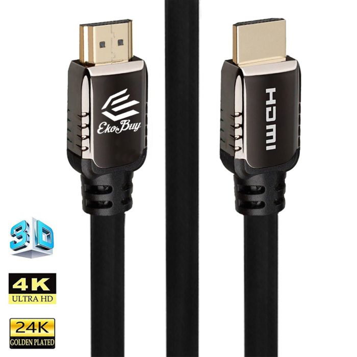 1m HDMI Cable Gold Plated V2.0 Nylon Braded High end (Metal Chrome)